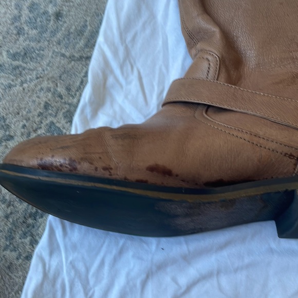 Steve Madden Camel Tan Temmpt Mid-Rise Moto Boots. Size 7.5 - Picture 4 of 9